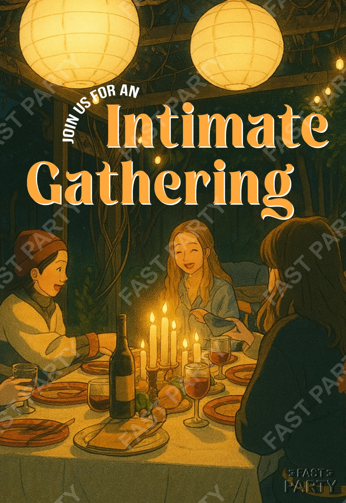 Intimate gathering | Free Social Gatherings Invitation Template