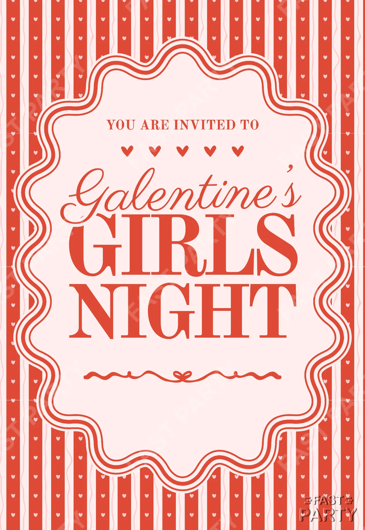 Galentine Girl Night | Free Special Occasions Invitation Template